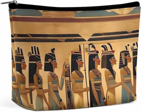 Portable Small Cosmetic Bag Cute Travel Makeup Bag Women in Ancient Egypt Waterproof Toiletry Bag for Women