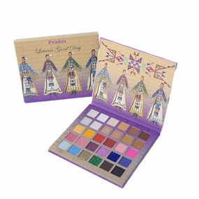 Prados Beauty Grand Entry Eyshadow Palette x Lauren Good Day 30 colors with Mattes, Shimmers, Duochromes, and Glitters