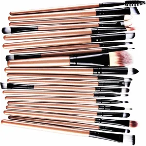 Pro Makeup Brushes Set 20 Pcs Powder Foundation Eyeshadow Eyeliner Lip Cosmetic Brushes Kit Premium Synthetic Foundation Face Powder Blush Eyeshadow Kabuki Brush