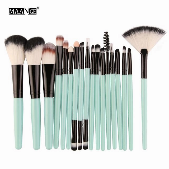 Pro 18 Pcs Makeup Brushes Set Foundation Contour Powder Eye Shadow Eyeliner Lip Blending Cosmetic Beauty Make Up Brushes Tools