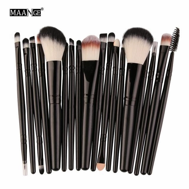 Pro 18 Pcs Makeup Brushes Set Foundation Contour Powder Eye Shadow Eyeliner Lip Blending Cosmetic Beauty Make Up Brushes Tools