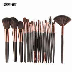 Pro 18 Pcs Makeup Brushes Set Foundation Contour Powder Eye Shadow Eyeliner Lip Blending Cosmetic Beauty Make Up Brushes Tools