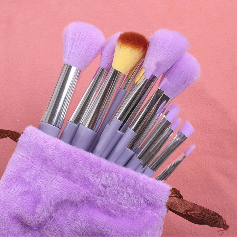 Professional 13-Piece Soft Makeup Brush Set – Perfect for Foundation, Blush & Eyeshadow