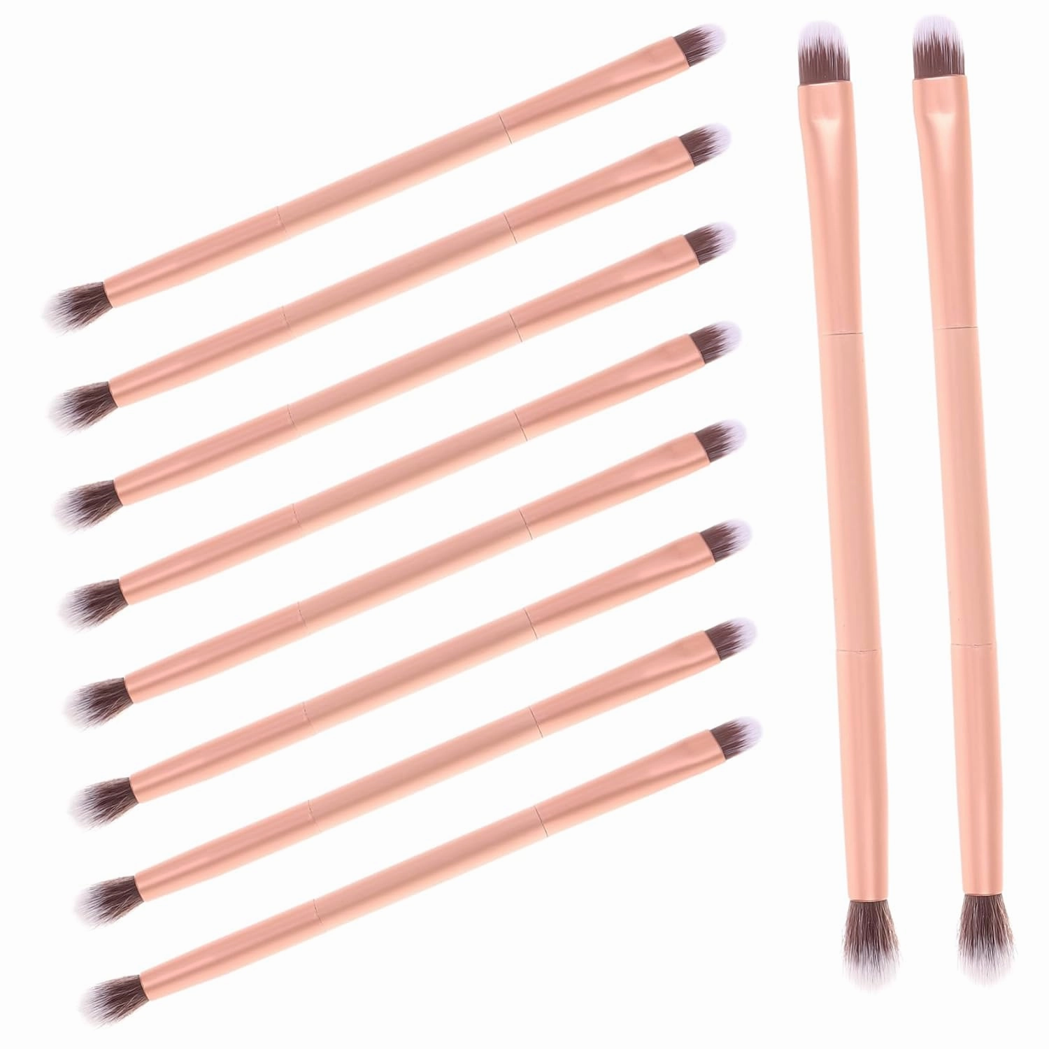 Professional Eye Shadow Brushes Set Double-headed Angled Brush for Hooded Eyes