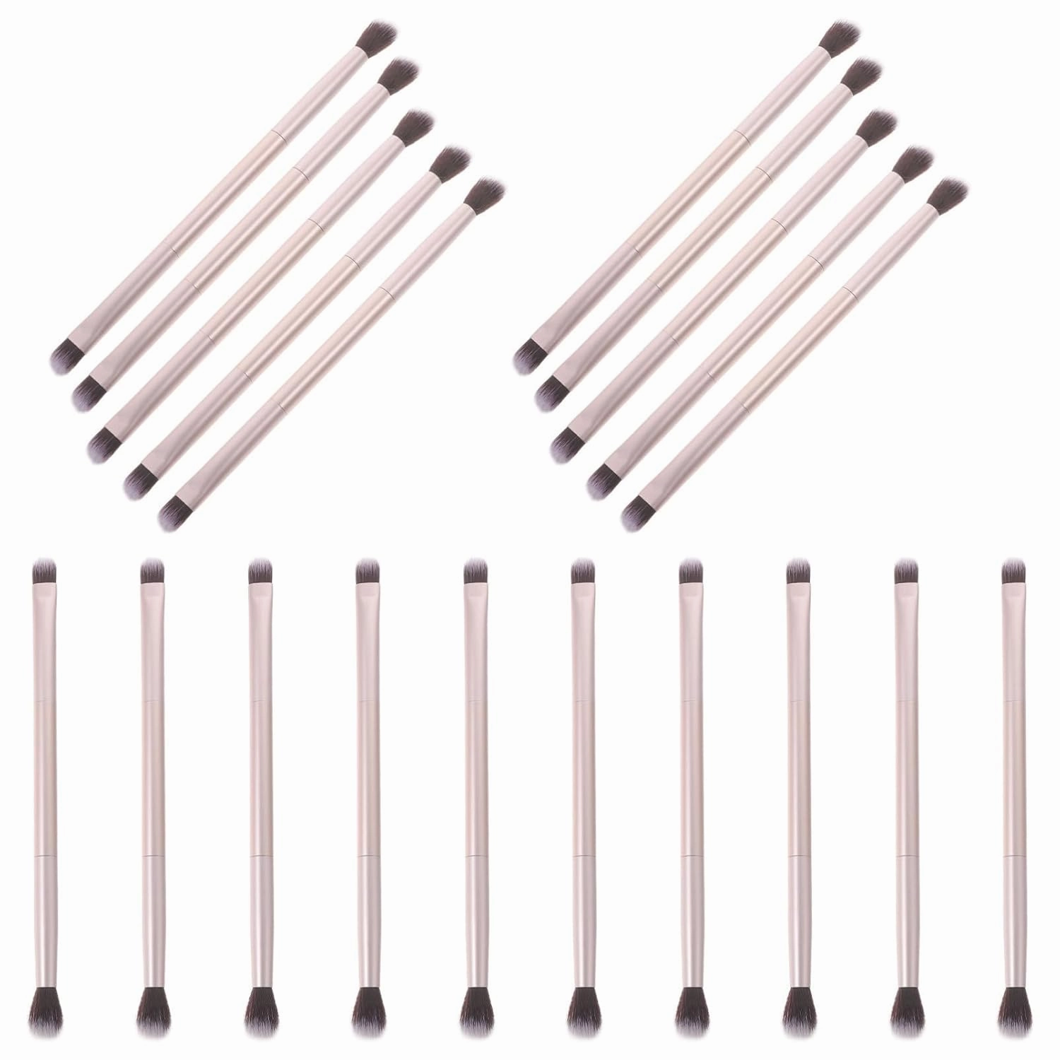 Professional Makeup Brush Set for Women 20pcs Double-ended Blending Brush for Eyeshadow Foundation and Powder