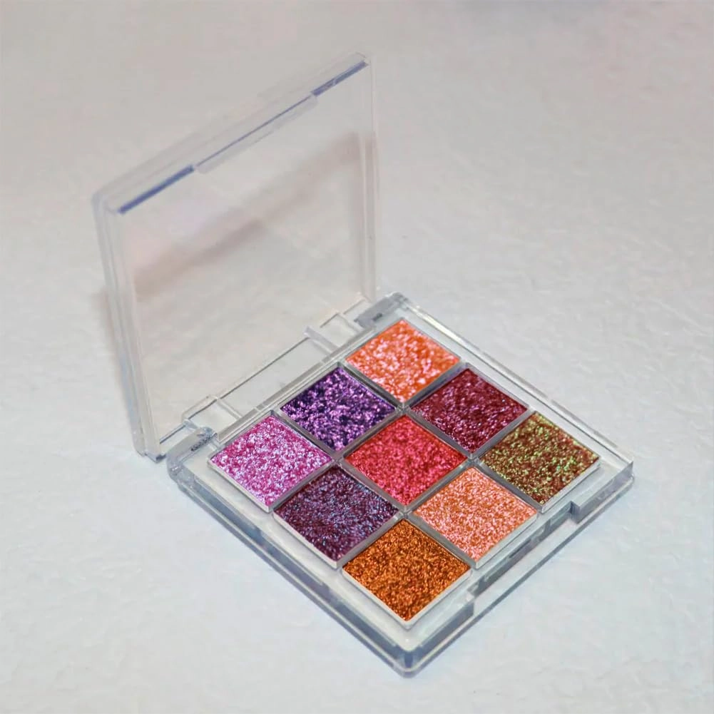 Professional super multi-chrome 9 color eyeshadow palette,long-lasting and handmade chameleon eyeshadow,100% Vegan and Cruelty Free with special colors,Super Smooth and Highly Pigmented (#03)