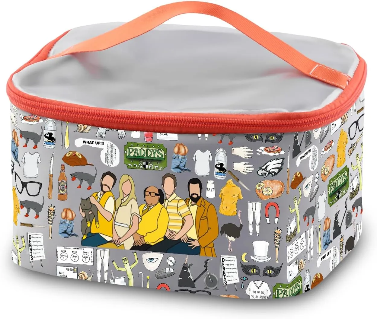 PXTIDY IASIP Tv Show Gift Always Sunny Merchandise Philadelphia Show Cosmetic Organizer Bag Dayman Nightman Frank Lover Gift
