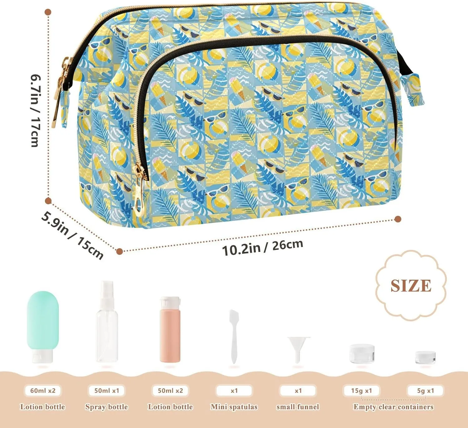 Quilted Makeup Organizer Spacious Travel Bag with Puffy Padded Design for Women