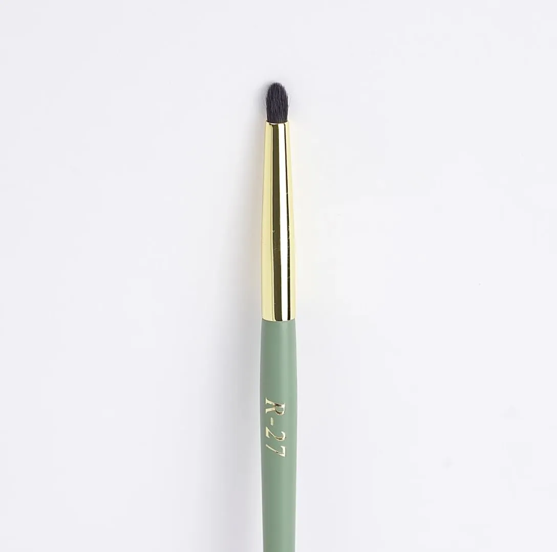R-27 SUPER SMALL ROUND GOAT HAIR BLENDING BRUSH- EYESHADOW BRUSH- GOAT HAIR BRUSH- ROUND SMALL MAKEUP BRUSH FOR EYESHADOWS