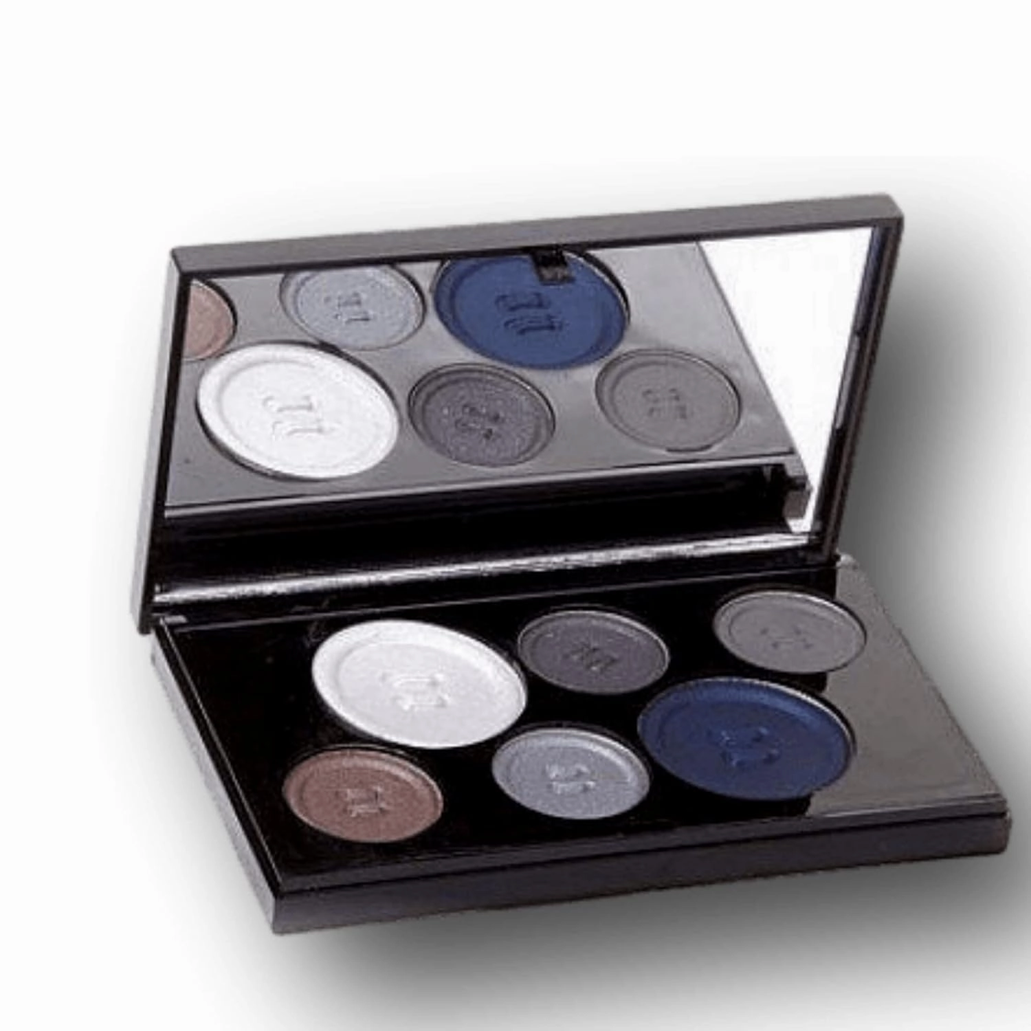 Ready To Wear Long Lasting Spotlight Eyeshadow Collection- Rich & Silky Colors in a Mirrored Compact Made In Italy (STEEL & SMOKE)