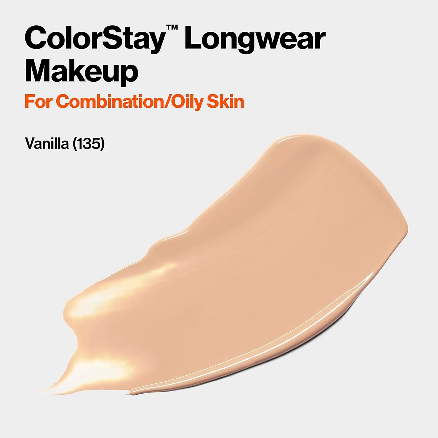 Revlon Liquid Foundation, ColorStay Face Makeup for Combination & Oily Skin, SPF 15, Medium-Full Coverage with Matte Finish, 135 Vanilla, 1 Fl Oz