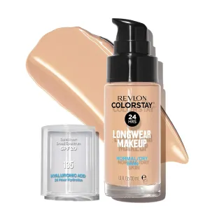 Revlon Liquid Foundation, ColorStay Face Makeup for Normal & Dry Skin, SPF 20, Longwear Medium-Full Coverage with Natural Finish, 135 Vanilla, 1 Fl Oz