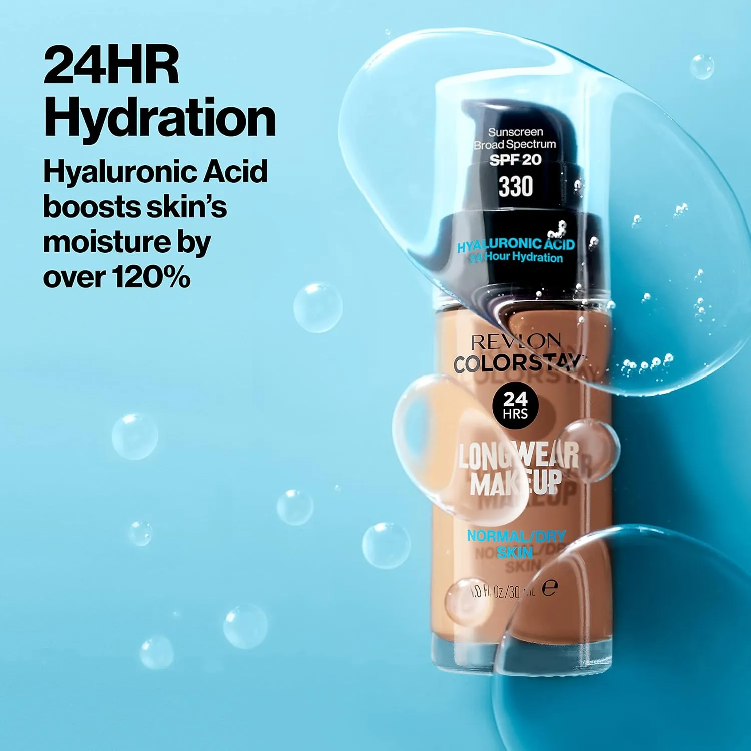 Revlon Liquid Foundation, ColorStay Face Makeup for Normal & Dry Skin, SPF 20, Longwear Medium-Full Coverage with Natural Finish, 135 Vanilla, 1 Fl Oz