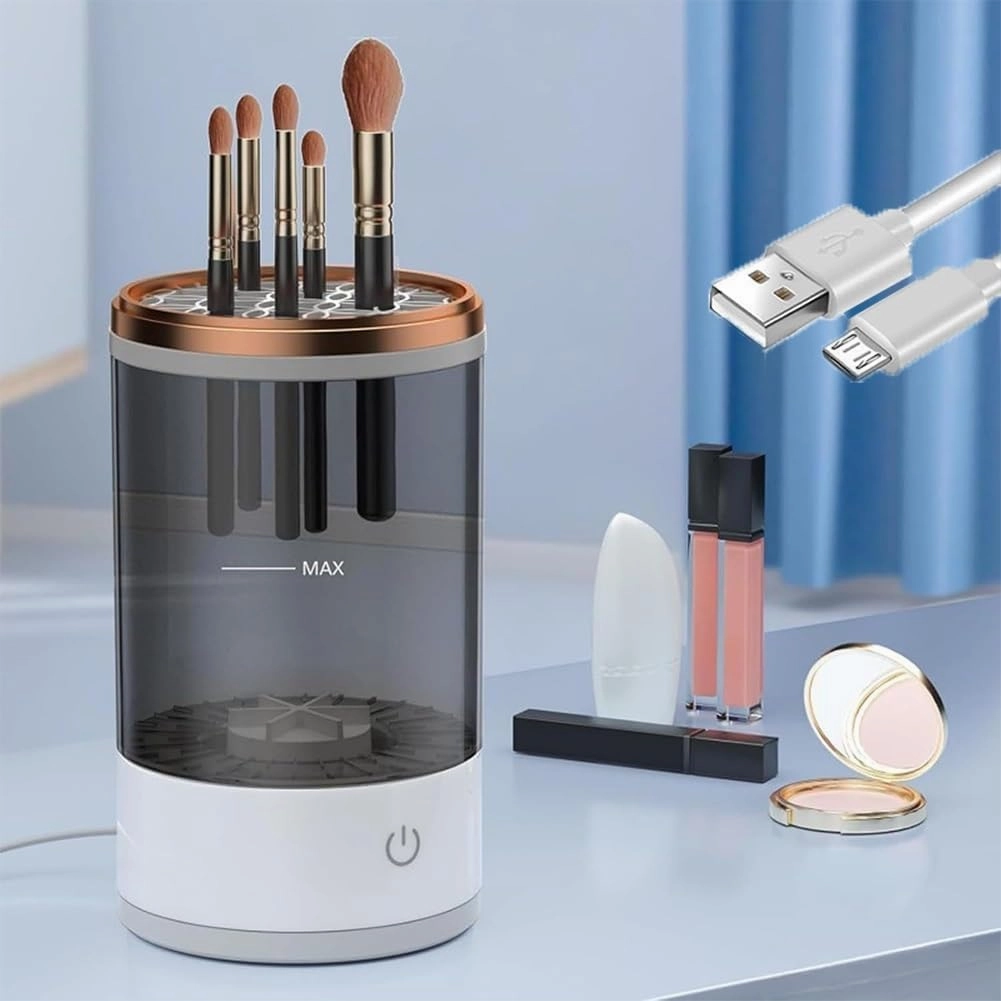 Rinse Hero Brush Cleaner, Beauty Swirl Electric Cosmetic Brush Cleaner, The Cozy Luna Brush Cleaner, Efficient Automatic Makeup Brush Cleaner Machine, for Deep Cleaning All Types of Brushes(2pcs-c)