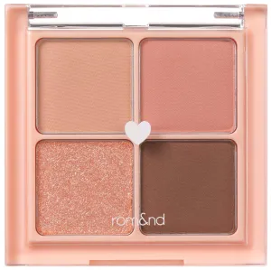 rom&nd Better than Eyes 4 Color Mini Palette, 01 Dry Mango Tulip, Eye Shadow Palette, Daily Natural Shades, Blendable, Rich Colors, Velvety Texture, Matte & Shimmer, High Pigmented, Long Lasting