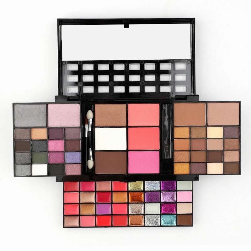Seduction Styles 74 Colors Makeup Set Lip Gloss Blush Eyeshadow Highlight Combination Plate