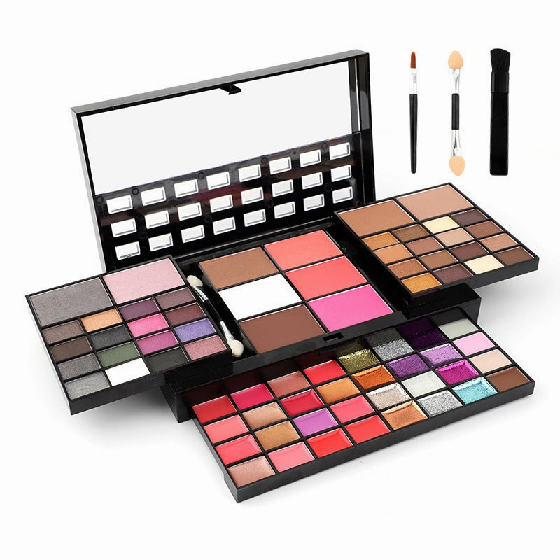 Seduction Styles 74 Colors Makeup Set Lip Gloss Blush Eyeshadow Highlight Combination Plate