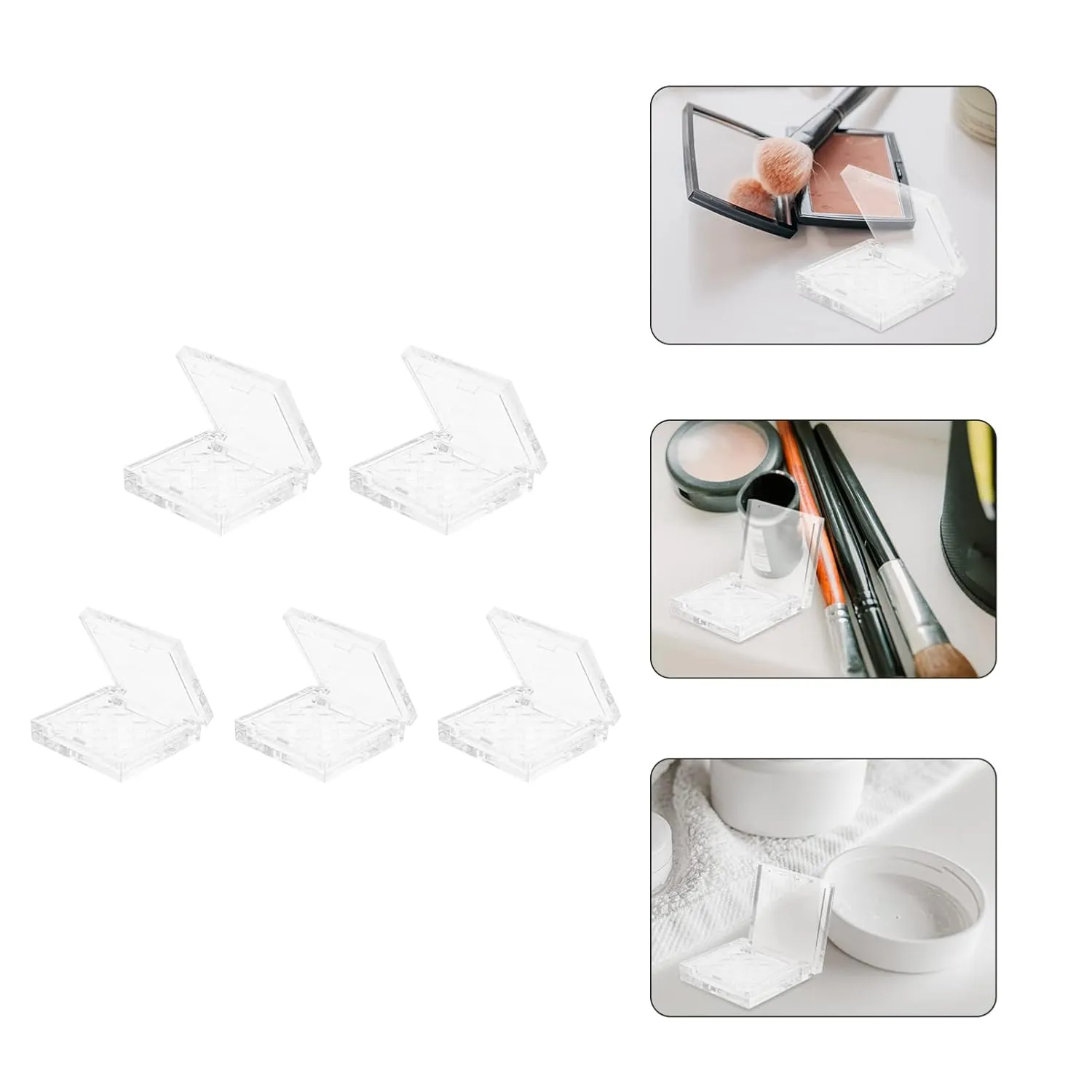 Sets Mini Makeup Containers Set Empty Eyeshadow Makeup Palette Lipstick Containers for Travel Diy Cosmetics Tray Pcs