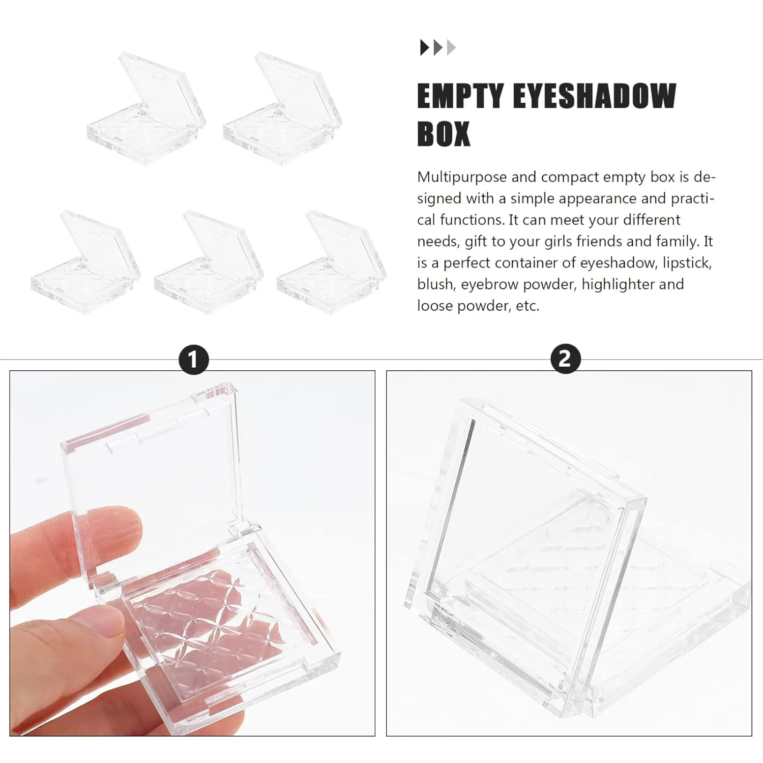 Sets Mini Makeup Containers Set Empty Eyeshadow Makeup Palette Lipstick Containers for Travel Diy Cosmetics Tray Pcs