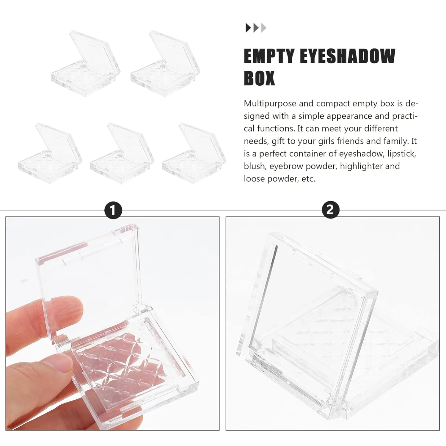 Sets Portable Skincare Containers Set Empty Lipstick Case Eyeshadow Palette for Travel Makeup Organizer Pcs