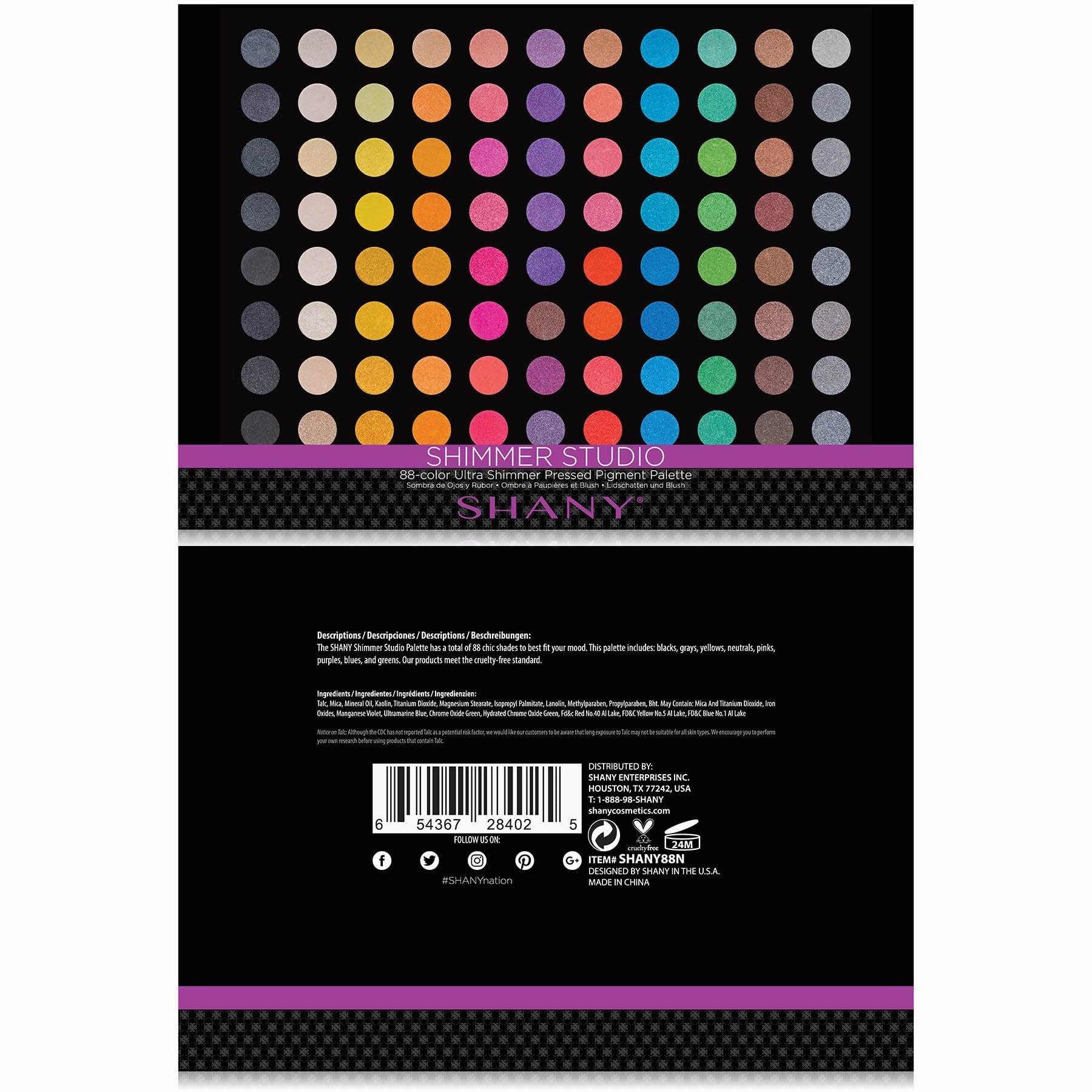 SHIMMER STUDIO, Ultra Shimmer Matte Metallic Eyeshadow Palette
