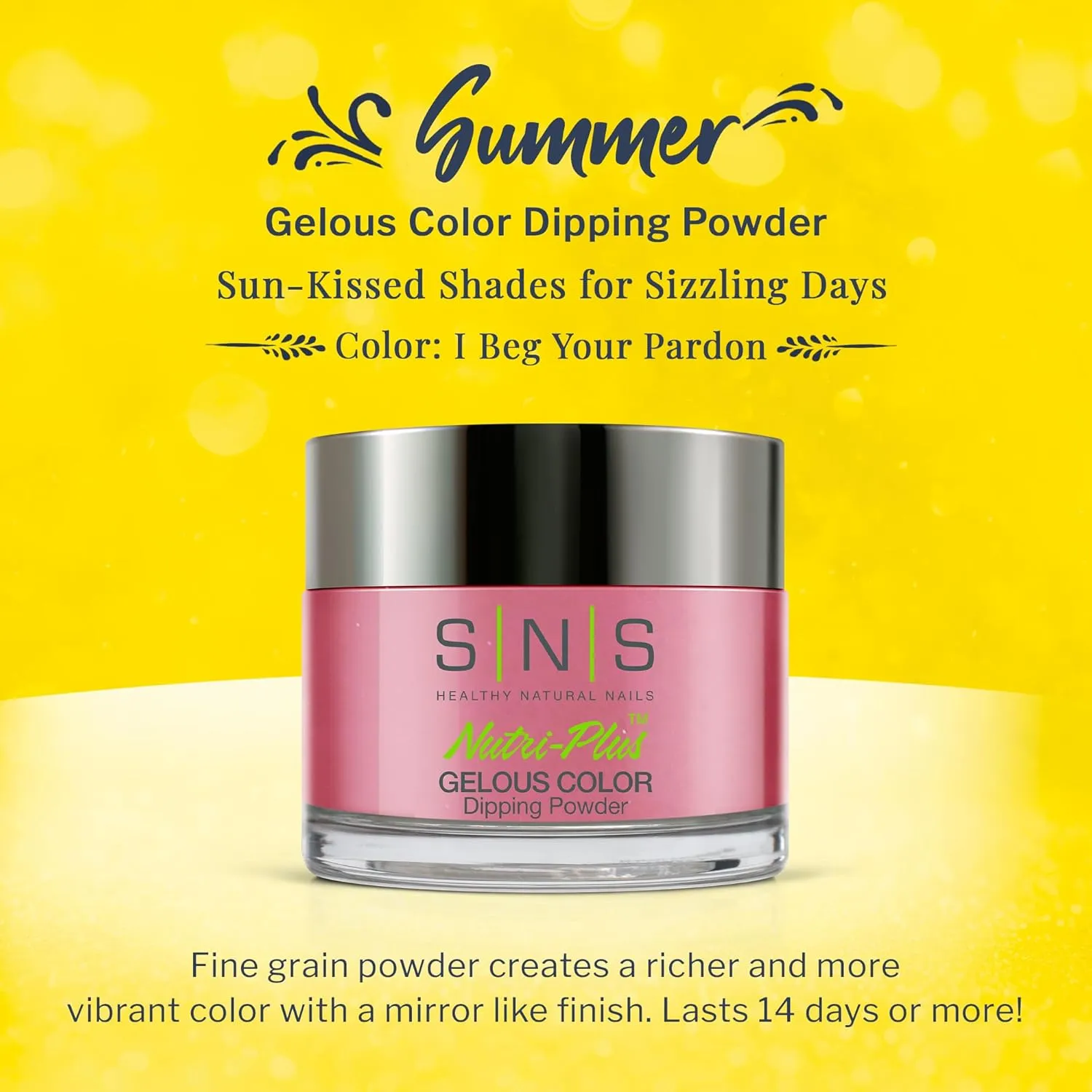 SNS Nail Dip Powder, Gelous Color Dipping Powder - I Beg Your Pardon (Pink/Mauve, Cream), SC14 - Long-Lasting Dip Nail Color Lasts 14 Days - Low-Odor & No UV Lamp Required - 1oz