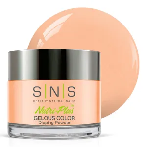 SNS Nail Dip Powder, Gelous Color Dipping Powder - Satin Doll (Peach/Pastel Cream) - Long-Lasting Acrylic Nail Color & Polish Lasts 14 Days - Low-Odor & No UV Lamp Required - 1.5 Oz