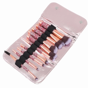 SOIMISS Diamond Makeup Brush Set 10 Piece Professional Glitter Makeup Brushes for Eyeshadow Face Cosmetics Beauty Tools