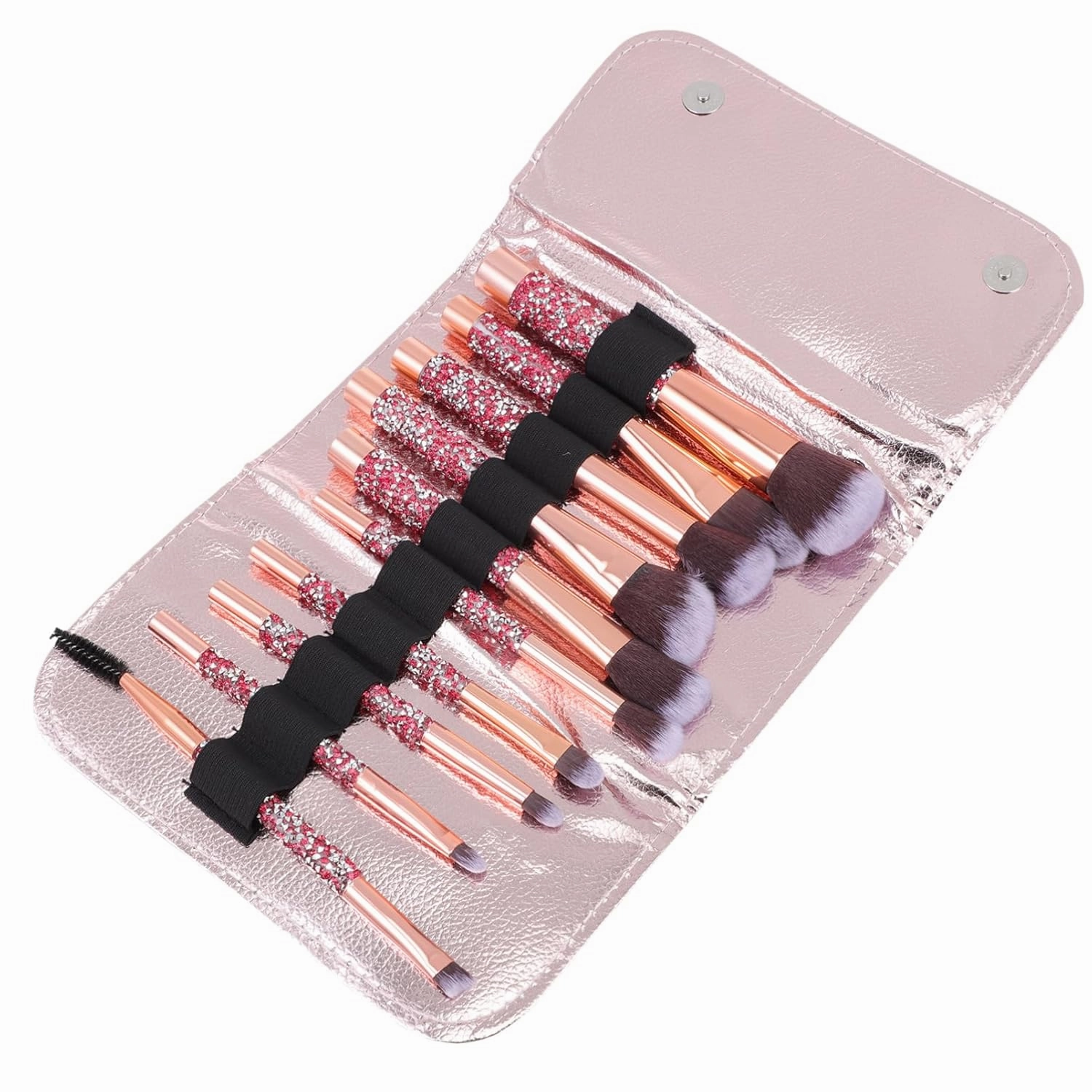 SOIMISS Diamond Makeup Brush Set 10 Piece Professional Glitter Makeup Brushes for Eyeshadow Face Cosmetics Beauty Tools