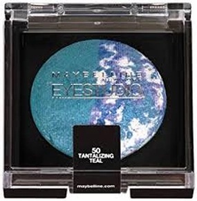 Sparkles Maybelline Eye Studio Color Pearls Marbleized Baked Eye Shadow 50 Tantalizing Teal