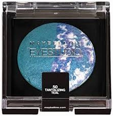 Sparkles Maybelline Eye Studio Color Pearls Marbleized Baked Eye Shadow 50 Tantalizing Teal