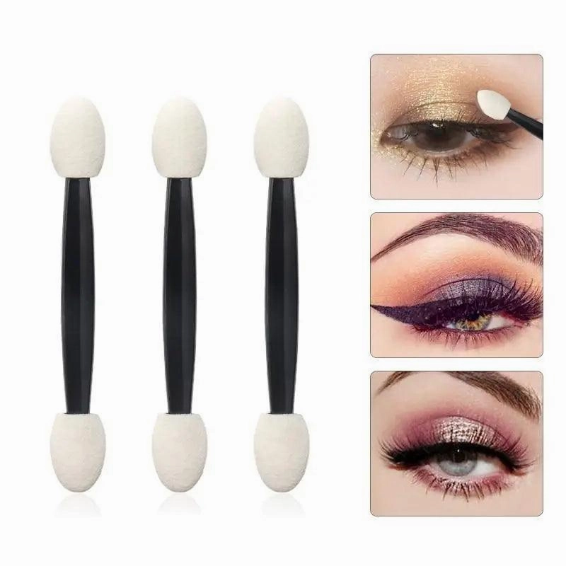Super Soft 25 Pcs Professional Sponge Stick Eye Shadow Applicator Cosmetic Brushes Double-head Eyeshadow Brush For Women Makeup Tools