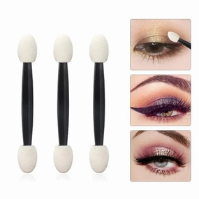 Super Soft 25 Pcs Professional Sponge Stick Eye Shadow Applicator Cosmetic Brushes Double-head Eyeshadow Brush For Women Makeup Tools