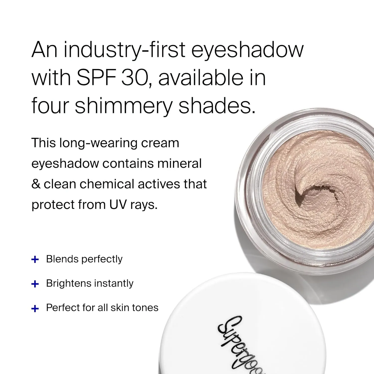 Supergoop! Shimmershade, Daydream - 0.18 oz - Long-wearing Cream Eyeshadow with Broad Spectrum SPF 30 Sunscreen - Instantly Brightens Eye Area - Won’t Crease, Flake or Fade