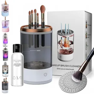 The Cozy Luna, Cozy Luna, The Cozy Luna Brush Cleaner, Cosmetic Brush Cleaner, Waterproof Automatic Makeup Brush Cleaner for Makeup Brush Set (Plug-in,Black)