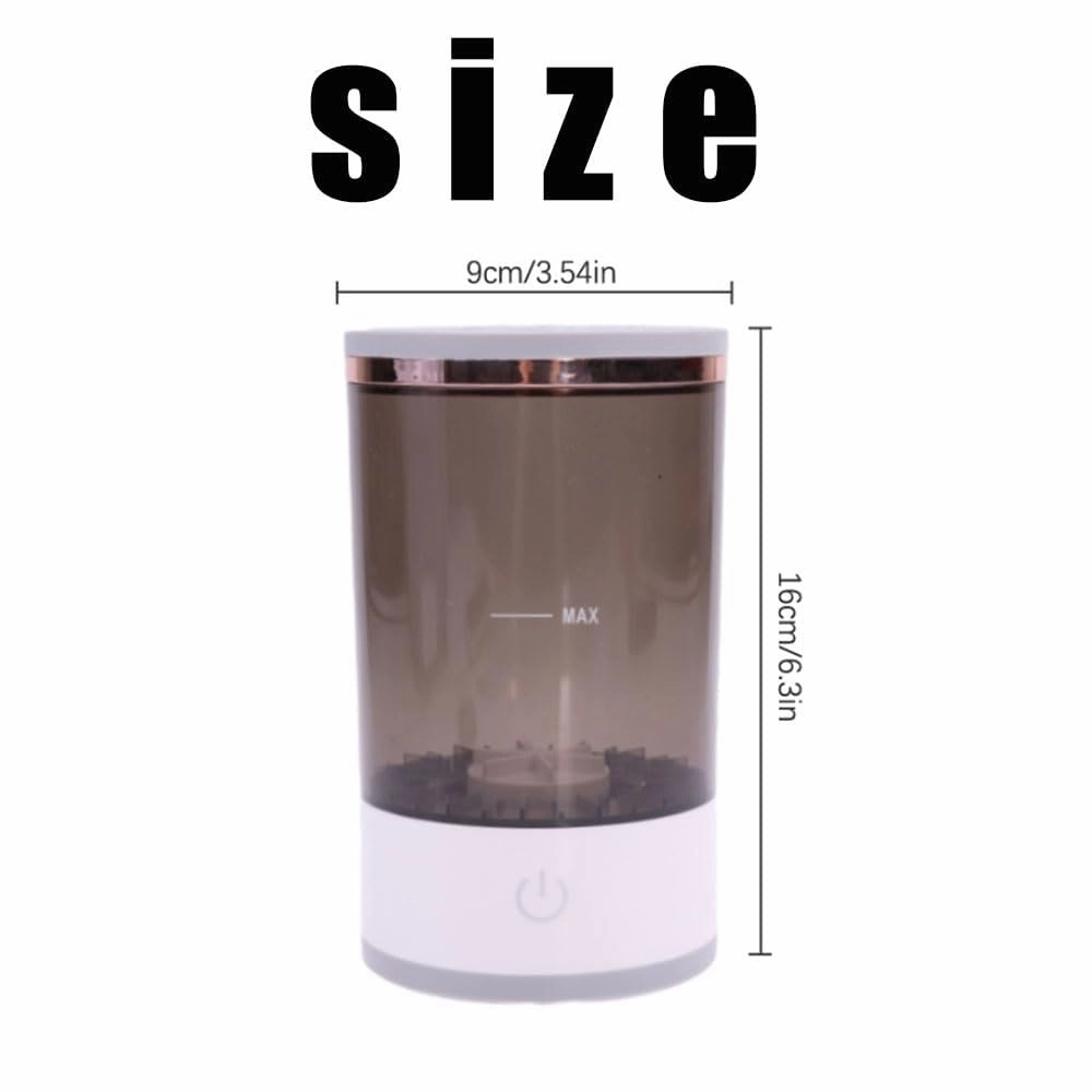 The Cozy Luna Brush Cleaner, Beauty Swirl - Cosmetic Brush Cleaner, Cozy Luna Make up Brush Cleaner, Electric Makeup Brush Cleaner Machine, Automatic Brush Cleaner Make Up (Charging,White)