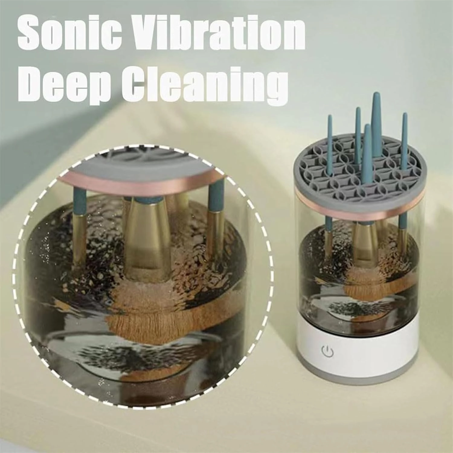 The Cozy Luna Brush Cleaner, Beautyswirl Cosmetic Brush Cleaner, Electric Makeup Brush Cleaner, Makeup Brush Cleaner Machine, Automatic Makeup Brush Cleaner (Charging,White)