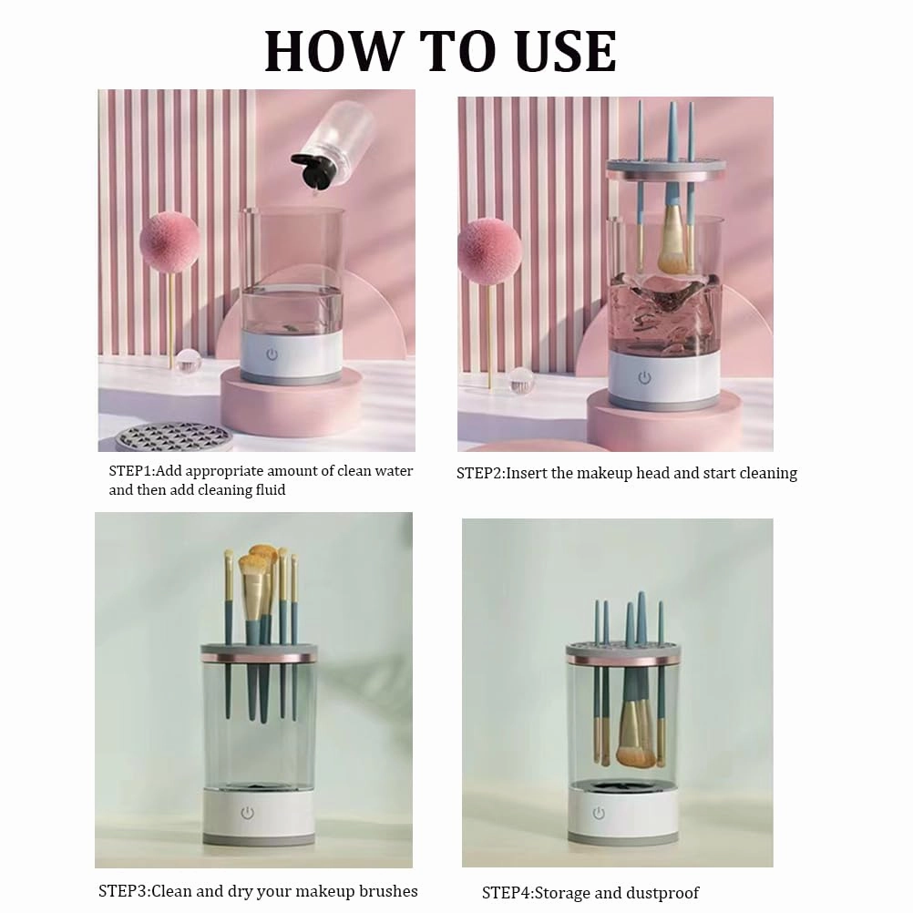 The Cozy Luna-The Cozy Luna Brush Cleaner,Cozy Luna Makeup Brush Cleaner,Make Up Brushes Cleaner Cozy Luna,Cosmetic Brush Cleaner,Brush Cleaner (White,Plug-in)