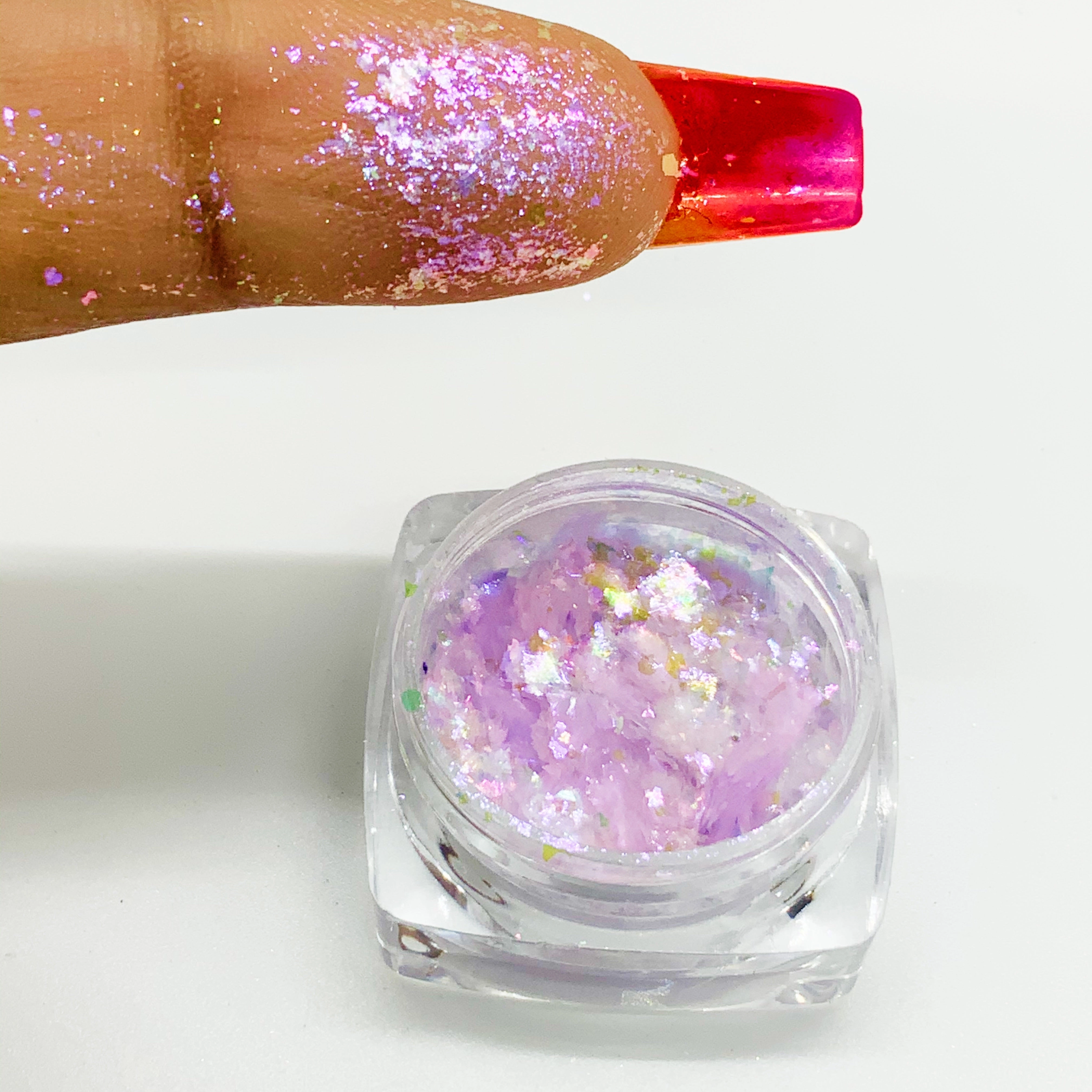 The Smurf’s eyeshadow flakes