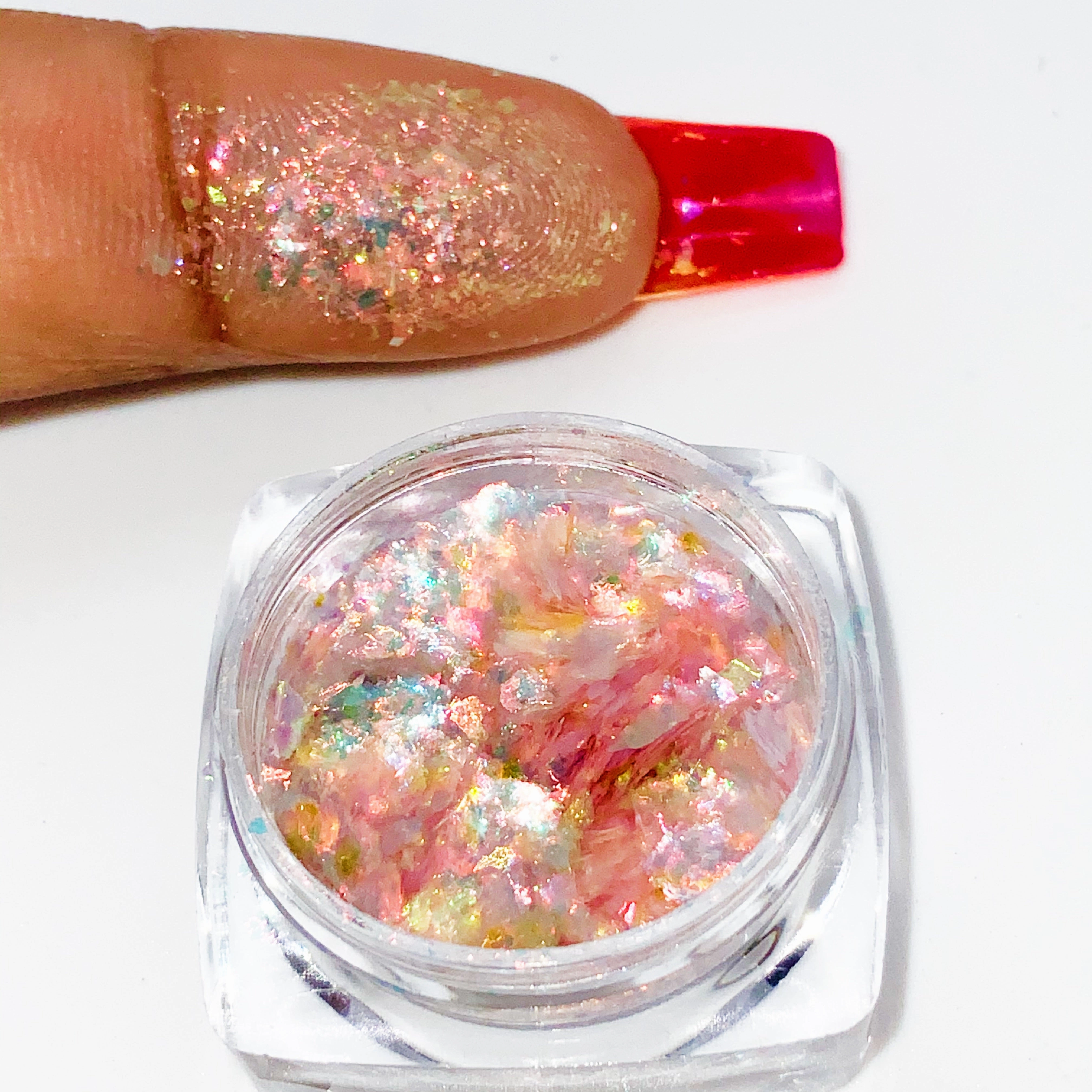 The Smurf’s eyeshadow flakes