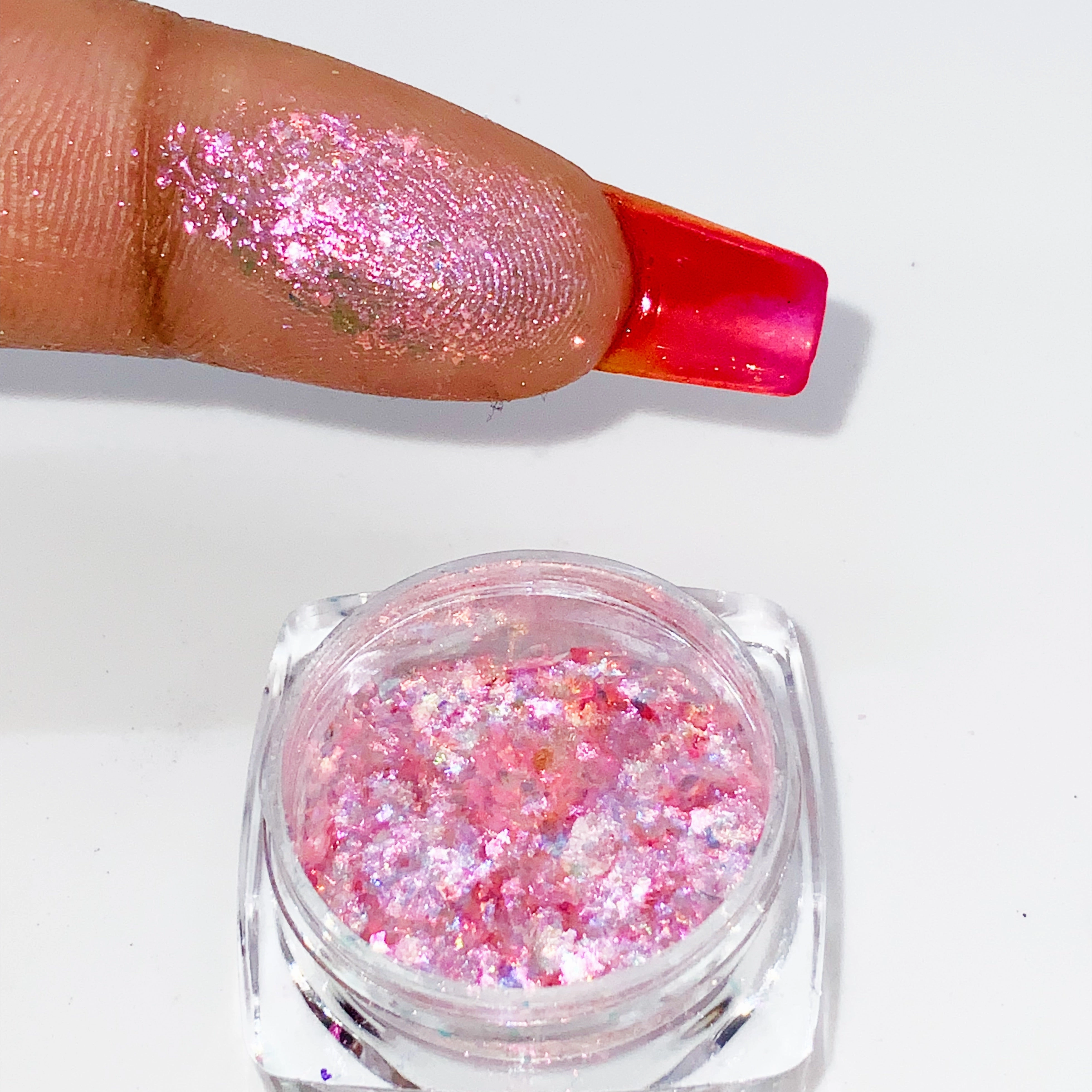 The Smurf’s eyeshadow flakes