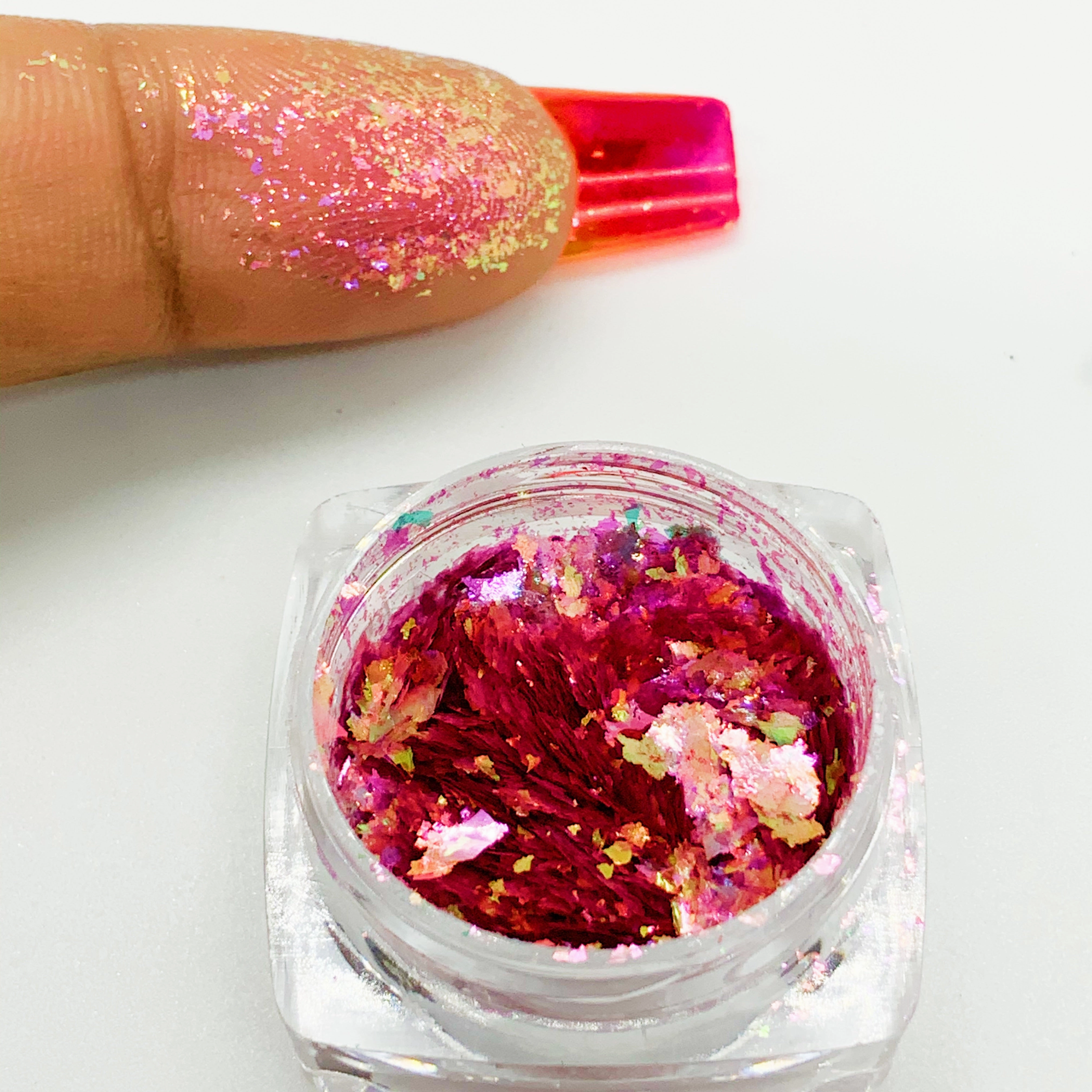 The Smurf’s eyeshadow flakes