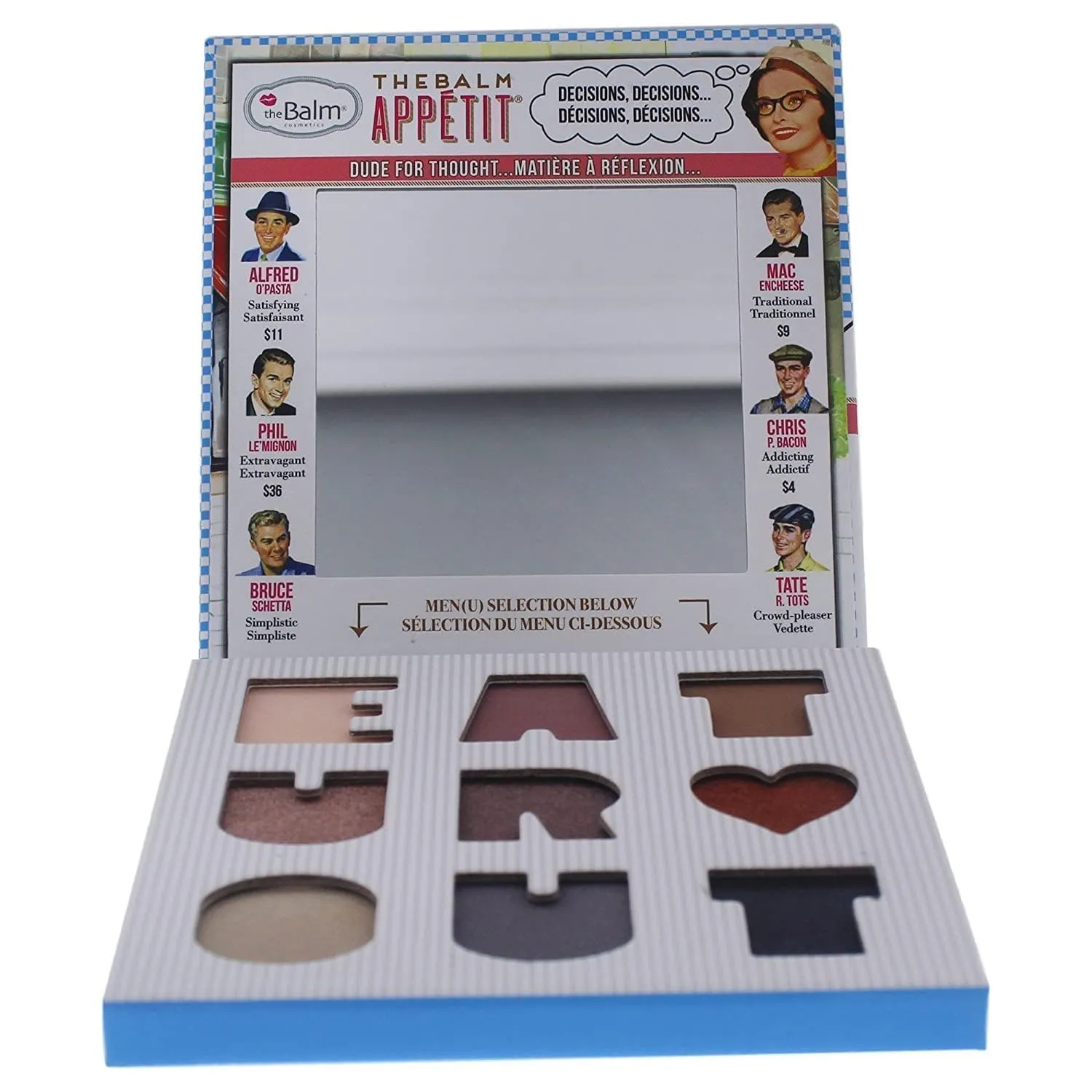 theBalm Appetit Eyeshadow Palette Set, Long-Lasting, Pigmented Matte, Supernatural Shine, Wet or Dry Formulas, Reflective Finishes, Multi-Colors