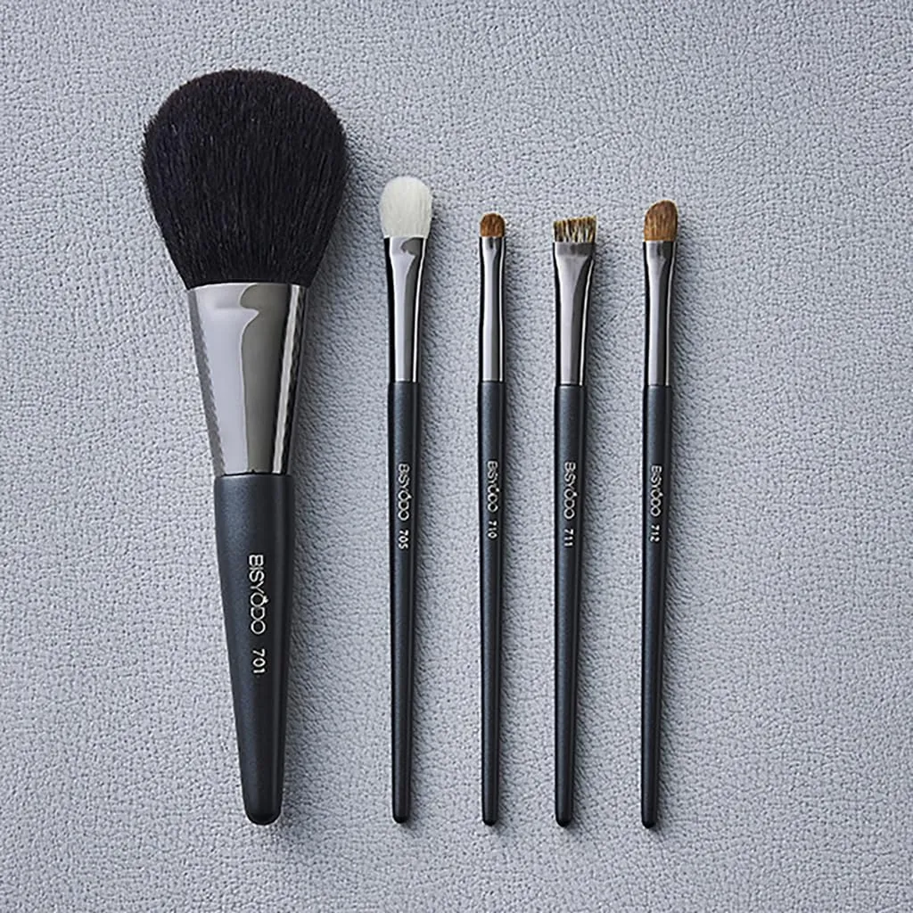 TSUMUGI Series 5pcs Makeup Brush Set - Gray Case
