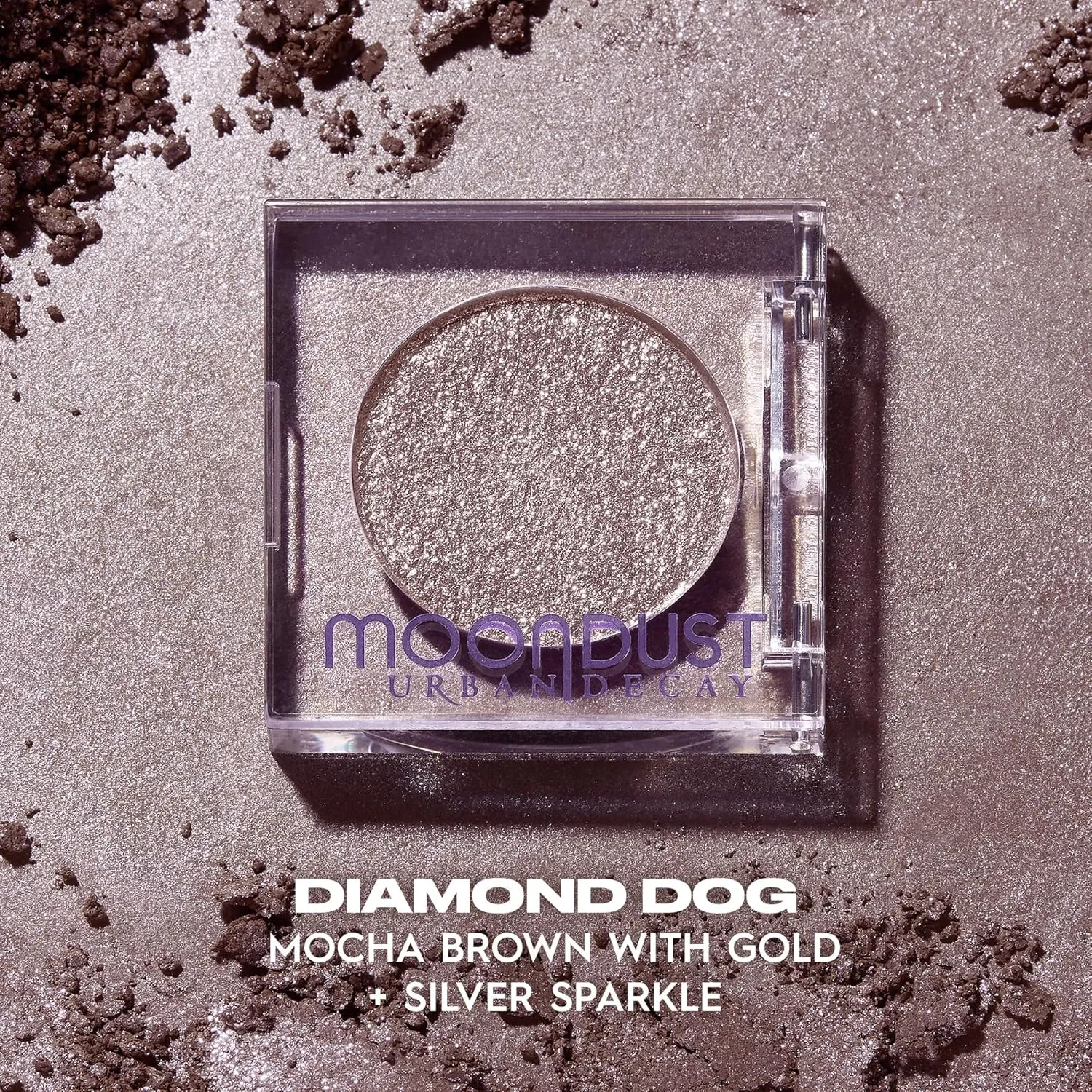 Urban Decay 24/7 Moondust Glitter Eyeshadow Single, Buildable Sparkly Eye Glitter, Long-lasting Shimmer Finish, Reflective Iridescent Eye Shadow Topper, Wet Look Effect - 0.06 oz