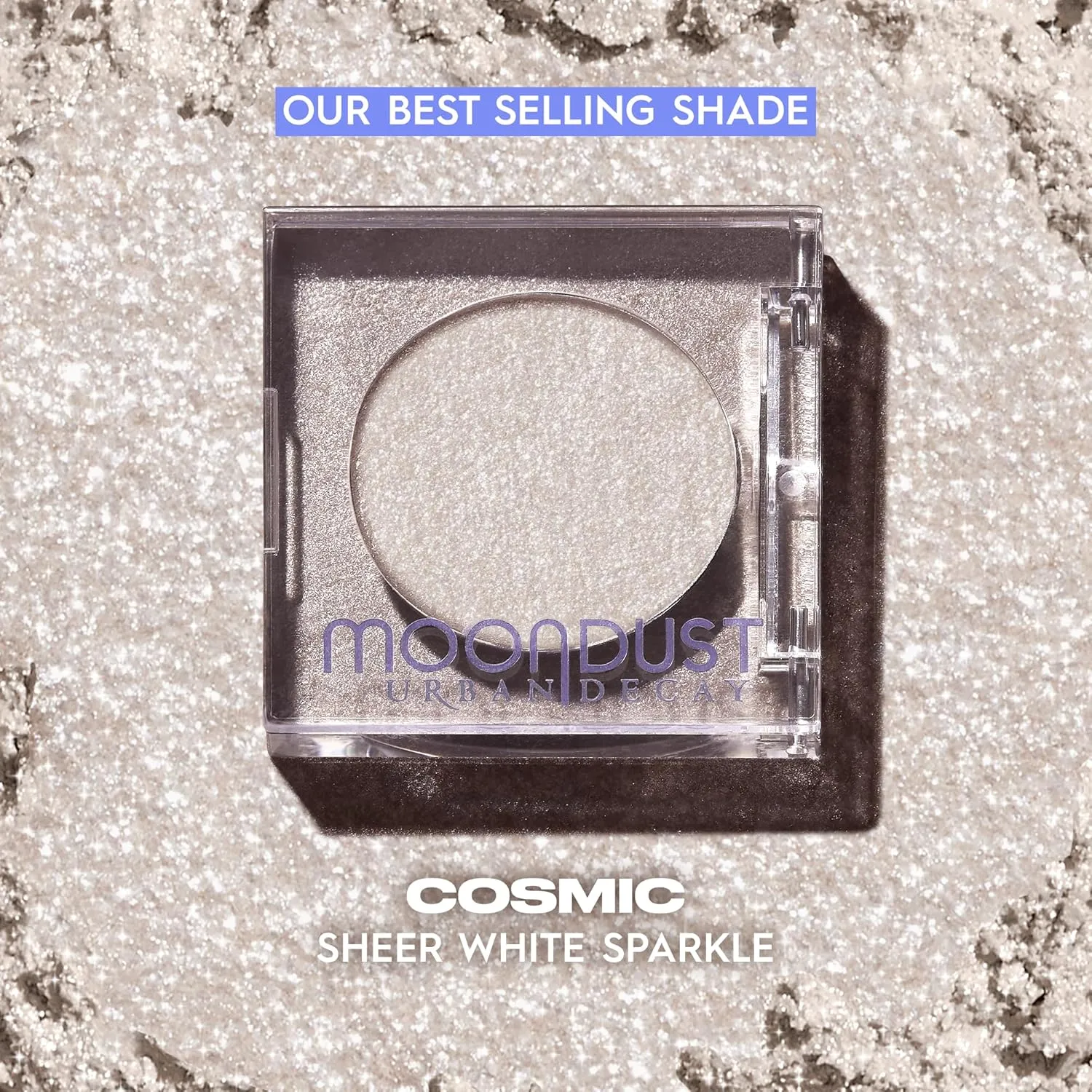 Urban Decay 24/7 Moondust Glitter Eyeshadow Single, Buildable Sparkly Eye Glitter, Long-lasting Shimmer Finish, Reflective Iridescent Eye Shadow Topper, Wet Look Effect - 0.06 oz