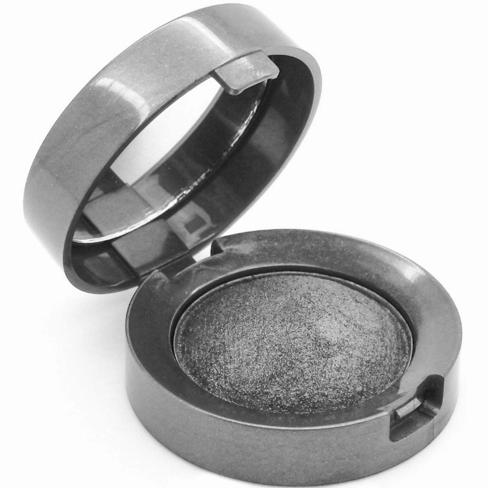 W7 Cosmetics Baked Eyeshadow Rock N Roll Silver - Shimmer Compact With Mirror Glitter Highly Pigmented