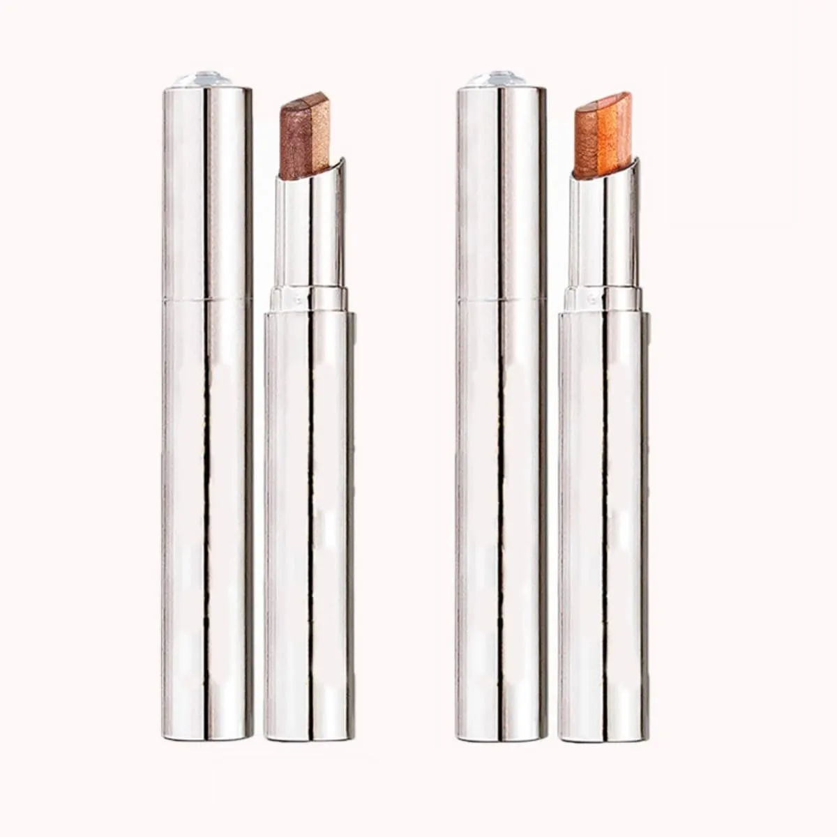 Waterproof Gradient Shimmer Eye-Shadow Stick, No Budge Shadow Stick, 3colors Cream Eyeshadow Makeup Long-Lasting (03 04)