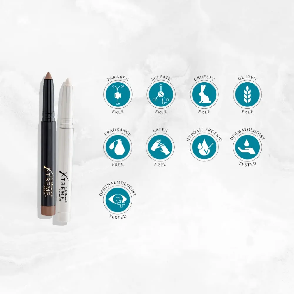 Xtreme Lashes Glideshadow Long Lasting Eyeshadow Stick Quad Collection, Cream to Powder - Compatible with Eyelash Extensions - No Powdery Fallout or Buildup Along Lash Line