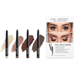 Xtreme Lashes Glideshadow Long Lasting Eyeshadow Stick Quad Collection, Cream to Powder - Compatible with Eyelash Extensions - No Powdery Fallout or Buildup Along Lash Line